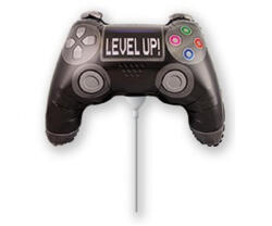 GoDan Balon folie Gamepad Level Up - mini 14 inch (28x20 cm), pentru umflare cu aer GD1861 Baloane folie (GD1861)