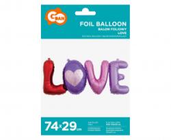 GoDan Balon folie LOVE pentru petreceri, 74 cm GD095 Baloane folie (GD095)