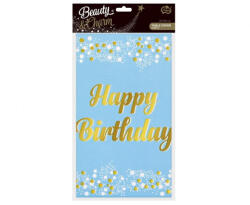 GoDan Fata De Masa Din Folie B&C "Happy Birthday" albastru deschis, 137x183 Cm GD883 Fete de masa petrecere (GD883) Fata de masa