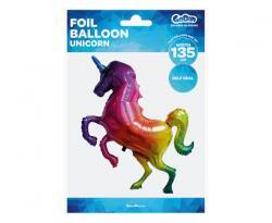 GoDan Balon folie, model Unicorn, 135 cm, culoare curcubeu GD106 Baloane folie (GD106)