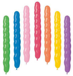 GoDan Set 100 bucati baloane figurine latex mici - Cilindru spiralat, 80 cm, asortate AS1 GD055 Arcade si seturi de baloane (GD055)