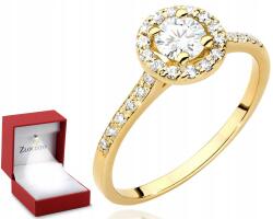 ZŁOCISTO Arany Gyűrű Gyémántokkal 585 Gravírozás (biżuteria na urodziny imieniny rocznicę) - allegro - 586 870 Ft