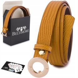 Beltimore Női bőr öv nadrághoz sárga nat bőr 1, 8cm Beltimore (O16_85)