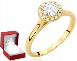 ZŁOCISTO Arany Gyűrű Gyémántokkal 585 Gravírozás (biżuteria na urodziny imieniny rocznicę) - allegro - 600 845 Ft