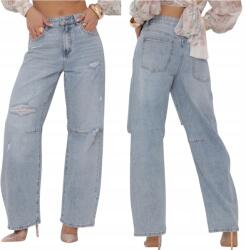 M. Sara Elegáns Divatos Széles Balloon Farmer Nadrág Koptatott Laza M