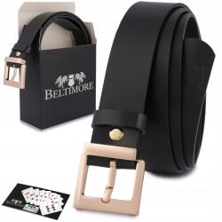 Beltimore Női bőr öv nadrághoz, ruhához, fekete valódi bőr, 3 cm széles, Beltimore (D65_85)