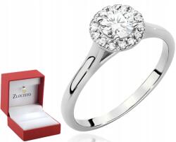 ZŁOCISTO Fehér Arany Gyűrű Gyémánt Gravírozás 585 Ajándék (DLA DZIEWCZYNY NARZECZONEJ) - allegro - 600 845 Ft