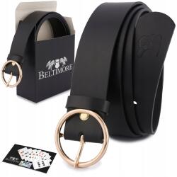 Beltimore Női bőr öv nadrághoz fekete nat. bőr 3, 5 cm Beltimore (B80_100)