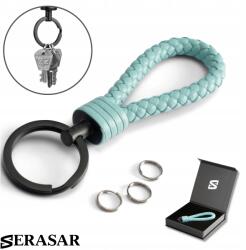 Serasar Női kulcstartó természetes bőrből [Erős] Türkiz