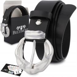 Beltimore Női bőr öv nadrághoz, ruhához, fekete valódi bőr, 3 cm széles, Beltimore (D95_85)