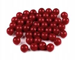 Műanyag Gyöngyök Glance Sötét Piros 6MM 50DB (200696.f40)
