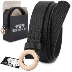 Beltimore Női bőr öv nadrághoz fekete nat bőr 1, 8 cm Beltimore (O14_100)