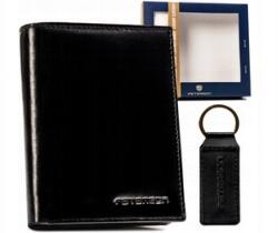 Peterson Ajándék szett: férfi bőr pénztárca és kulcstartó Peterson (PTN SET-M-1549-KCS B)