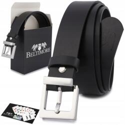 Beltimore Női bőr öv nadrághoz, ruhához, fekete valódi bőr, 3 cm széles, Beltimore (D66_85)