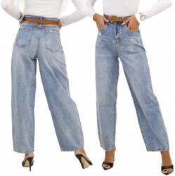 M. Sara Elegáns Divatos Széles Farmer Nadrág Balloon Pántos Laza Xs