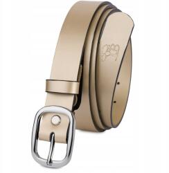 Beltimore Női bőr öv nadrághoz, ruhához, arany színű, szép, 3 cm széles Beltimore (U46_80)