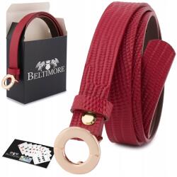 Beltimore Női bőr öv nadrághoz piros nat bőr 1, 8cm Beltimore (O15_85)
