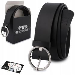 Beltimore Női bőr öv nadrághoz, ruhához, fekete valódi bőr, 3, 5 cm széles Beltimore (B81_85)