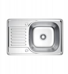 Kernau Melanstar Szatinált Beépíthető Mosogatótálca Csepegtetővel 66X42 cm (KSS M 4566 1B1D Satin)