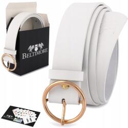 Beltimore Női bőr öv nadrághoz, ruhához, fehér természetes bőr, 3, 5 cm széles Beltimore (B87_85)