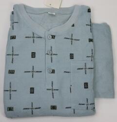 Férfi pizsama Meleg Frottír hosszú ujjú Nagy 4xl