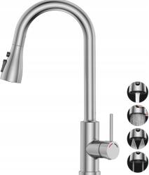 Csaptelep Konyhai Csaptelep Hosszú Kifolyócső 360 4 Permetezési Mód Álló Acél (C1033309)