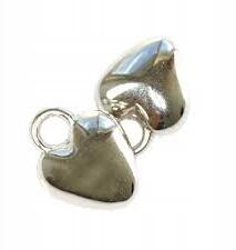  Szív Műanyag Kicsi Ezüst 10x7, 5MM 20DB