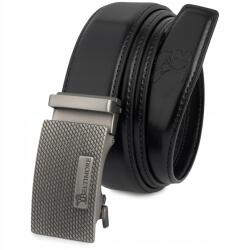 Beltimore Öv férfi bőr öv nadrághoz, casual, öltönyhöz, automata csattal, sima Beltimore (A52black_115)