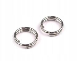  Dupla Zárt Összekötő Láncszem Ezüst Közepes 6MM 50DB (060706)