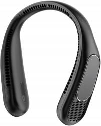 Nyakba Akasztható Lapát Nélküli Ventilátor, Akkumulátoros 6000mAh, Fekete, Könnyű, Usb-c (701722439757)