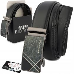 Beltimore Öv férfi bőr nadrág farmer casual automata fekete bőr Beltimore (A46black_120)