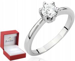 ZŁOCISTO Fehér Arany Gyűrű Gyémánt Gravírozással 585 Ajándék (DLA DZIEWCZYNY NARZECZONEJ) - allegro - 640 765 Ft