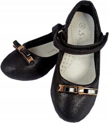  Gyönyörű balerinacipő bőr talpbetét r. 33 fekete P2-67 (SH21C-3)