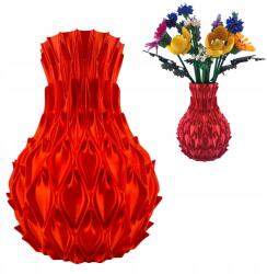 3D Forge Váza Lego Icons Botanical szárított virágokhoz és füvekhez, Piros, Arya (ARYA_RED)