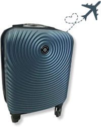Leonardo Da Vinci Valiză LEONARDO DA VINCI, mărime XS, cu roți detașabile, culoare albastru oțel (3036-blue-xs) Valiza