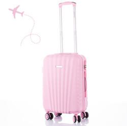 Leonardo Da Vinci Set valiză de cabina Leonardo Da Vinci cu cifru, mâner telescopic și roți detașabile - mărimea XS - Albastru deschis (6067_xs_pink) Valiza