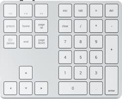 Satechi Vezeték nélküli numerikus funkció billentyűzet, Bluetooth, ezüst (ST-XLABKS) (ST-XLABKS)