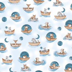 NiKiD's Infantilo NiKiDs színes textilpelenka - Állatok csónakban