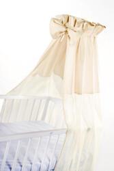 Albero Mio hófehér baldachin függöny masnival és bézs szoknyával 150x200 cm