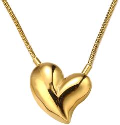 HARAHU Колие VO-34588 Heart - Златен KP34588