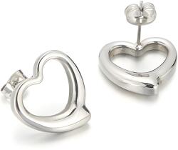 HARAHU Обеци Simple Heart - Сребърен KP21635