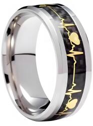 HARAHU Пръстен EKG - Сребърен / Черен / 59mm KP31844