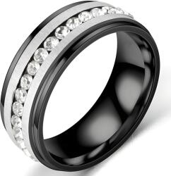 HARAHU Пръстен NO-17161 - Черен / Сребърен / 62mm KP17161