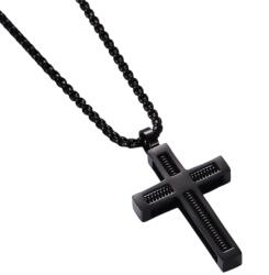 HARAHU Колие TW-34106 Cross - Черна KP34106