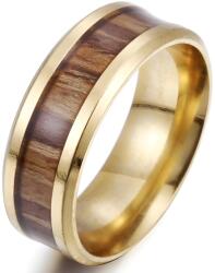 HARAHU Пръстен WO-17200 - Златен / Кафяв / 59mm KP17200