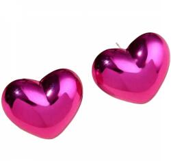 HARAHU Обици AD-33121 - Heart / Розова KP33121
