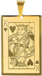 HARAHU Висулка за верижка Card - Златен KP28569