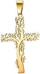 HARAHU Висулка на верижка Tree Cross - Златен KP34143