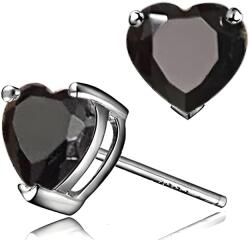 HARAHU Обици Small Hearts - Черна KP29317