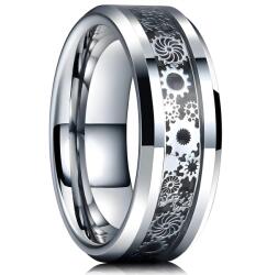 HARAHU Пръстен Wheels - Сребърен / 57mm KP32388